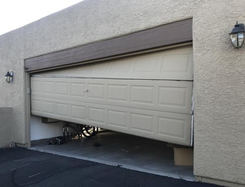 a DIY garage door repair gone bad