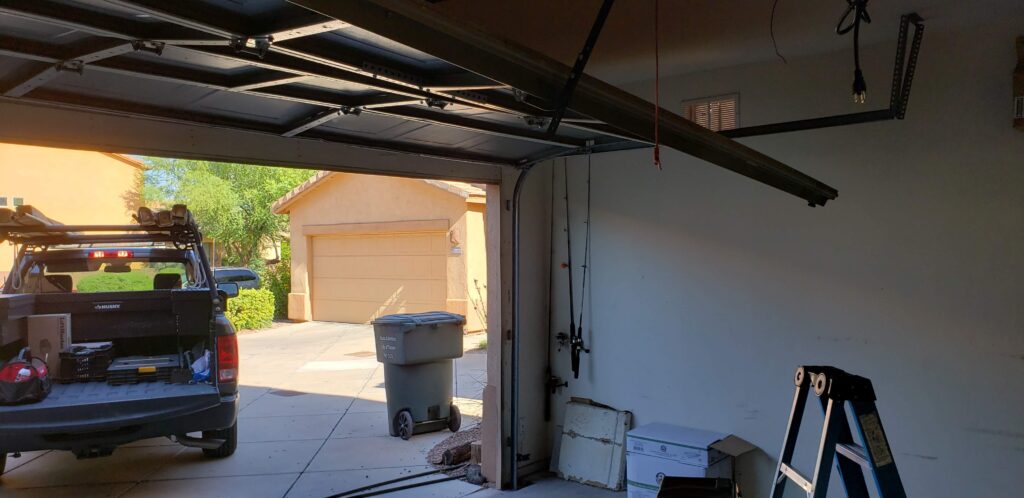 A Tucson garage door in need of repair