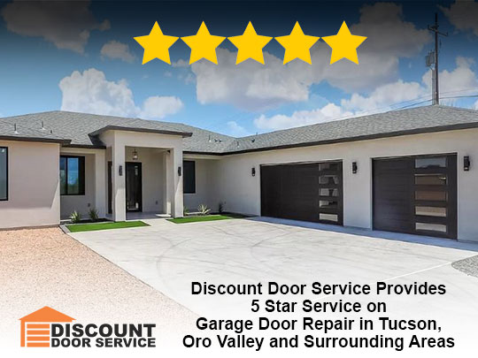 another Tucson garage door repair that garnered a 5 star review for Discount Door Service in the 85704 area of Tucson