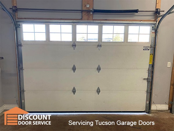 a spring was replaced on this garage door